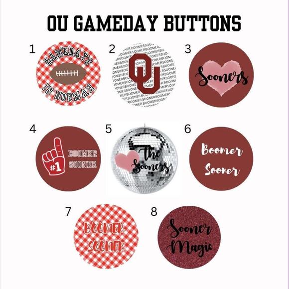 Ou game day buttons - Picture 1 of 2